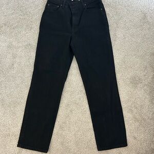 Abercrombie 90s Ultra High Rise Black Straight Leg jeans size 10